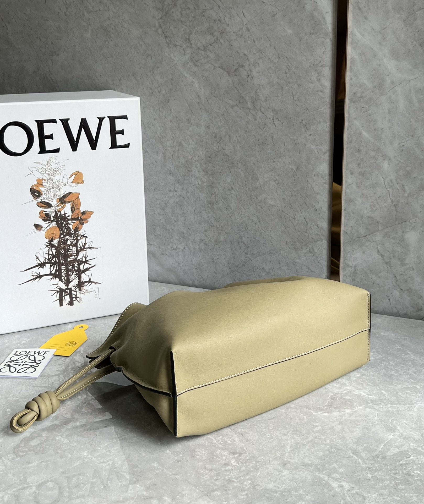 Loewe Medium Flamenco Clutch in Nappa Calfskin Dark Beige